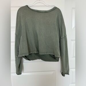 Free people slouchy cut out sweatshirt